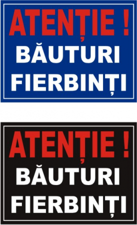 Stickere automate cafea - Bauturi fierbinti 8x6cm