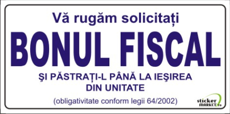Bon fiscal 1 20x10cm