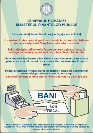 Horeca - Bon fiscal 28x20cm