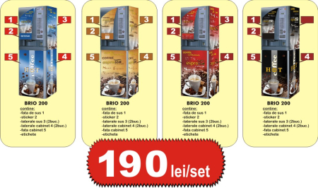 Autocolante automate cafea - brio 200