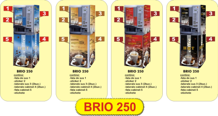 Autocolante automate cafea - Brio 250
