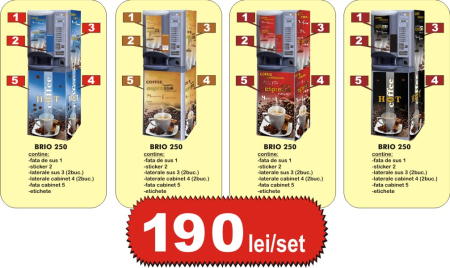 Autocolante automate cafea - brio 250