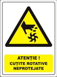 Obligatii generale - Cutite rotative neprotejate 20x15cm