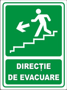 Obligatii generale - Directie de evacuare 20x15cm