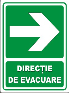 Obligatii generale - Directie de evacuare D 20x15cm