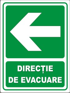 Obligatii generale - Directie de evacuare S 20x15cm