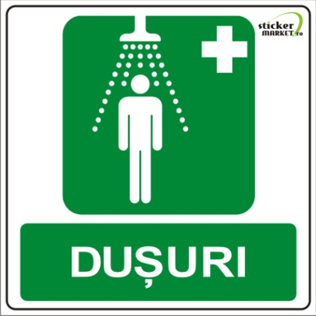 Stickere Atentionare - Dusuri 14x14cm