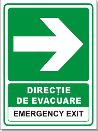 Emergency exit D 20x15cm