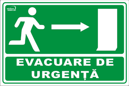 Stickere Atentionare - Evacuare D 30x20cm