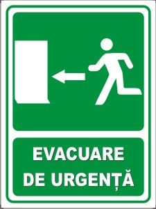 Obligatii generale - Evacuare de urgenta 20x15cm