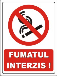 Obligatii generale - Fumatul interzis OG 20x15cm