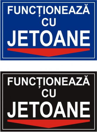 Functioneaza cu jetoane 8x5cm
