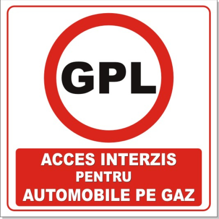 Placute PVC - GPL acces interzis 30x30cm