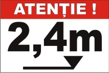 inaltime admisa 2,4m 30x20cm