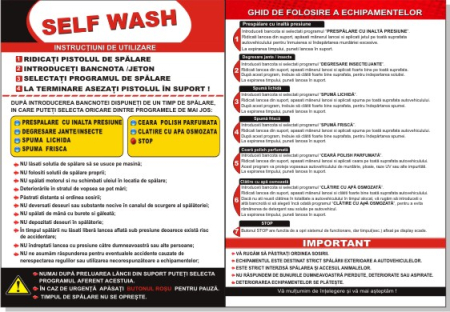 Instrucțiuni de Utilizare Spălătorie Self Wash 140x100cm