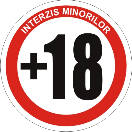 Stickere Atentionare - Interzis minorilor 13cm