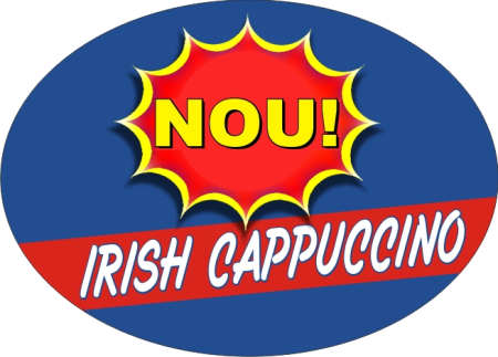 Stickere automate cafea - Irish cappuccino 16x11cm
