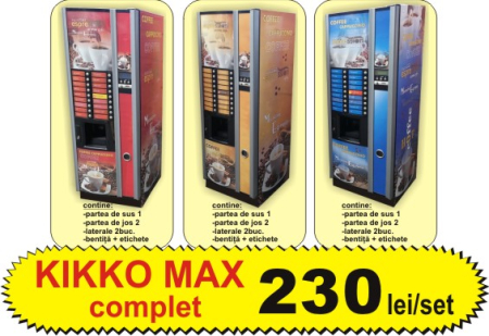 Autocolante automate cafea - kikko max complet