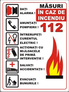 Obligatii generale - Masuri in caz de incendiu 20x15cm
