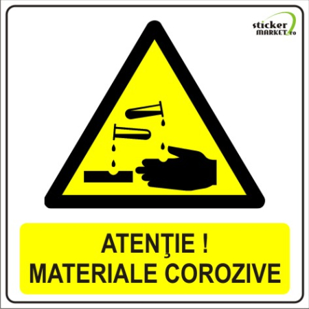 Materiale corozive 14x14cm