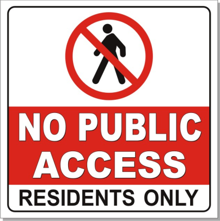 Placute PVC - No public acces 30x30cm
