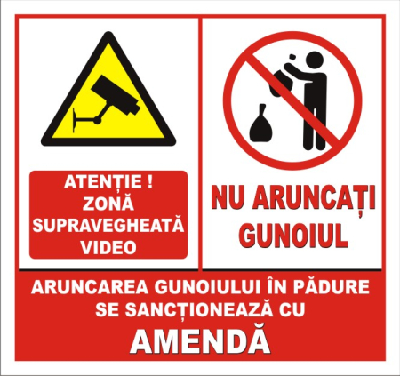 Nu aruncati gunoi 30x30cm