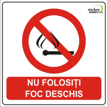 Statie GPL - Nu folositi foc deschis 14x14cm