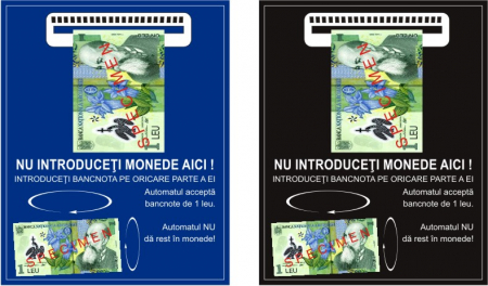 Stickere automate cafea - Nu introduceti monede 2 10x8cm
