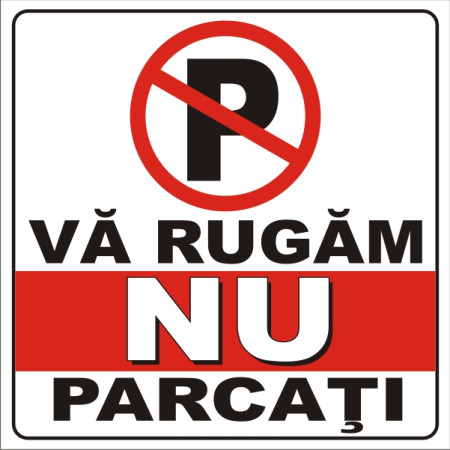 Placute PVC - Nu parcati 2 30x30cm