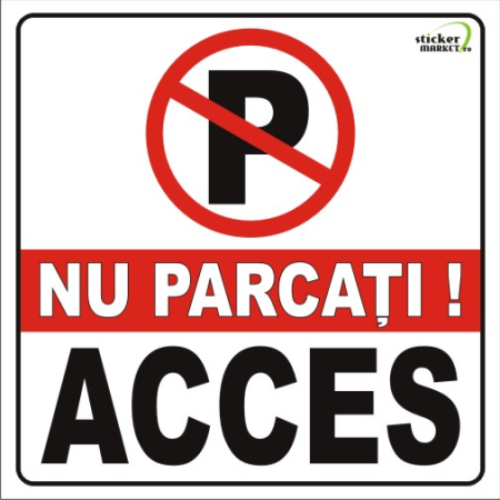 Placute PVC - Nu parcati acces 30x30cm