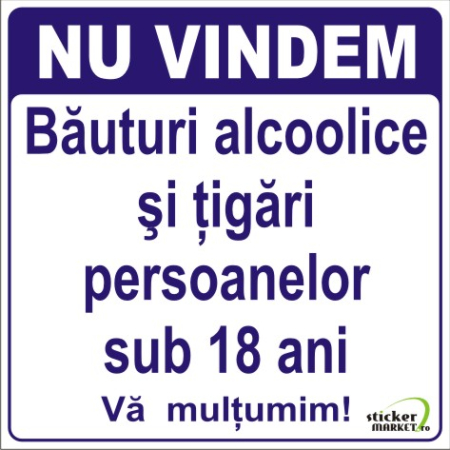 Nu vindem bauturi 14x14cm