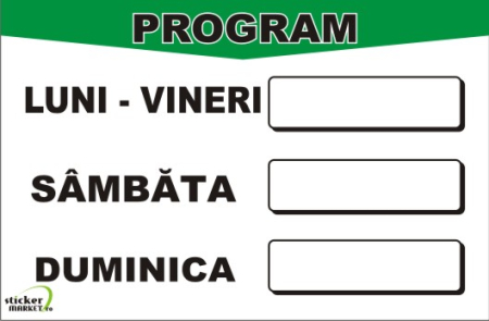 Stickere Atentionare - Orar 2
