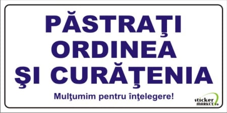 Pastrati curatenia 20x10cm