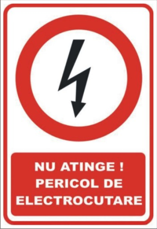 Pericol de electrocutare 30x20cm