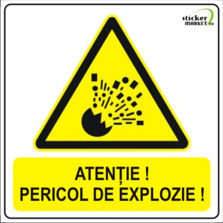 Statie GPL - Pericol de explozie 14x14cm