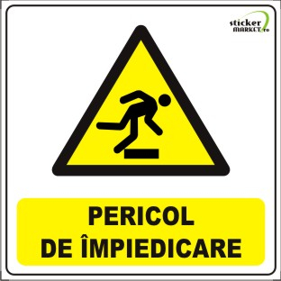 Pericol de impiedicare 14x14cm