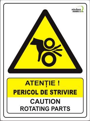 Bilingve - Pericol de strivire 20x15cm