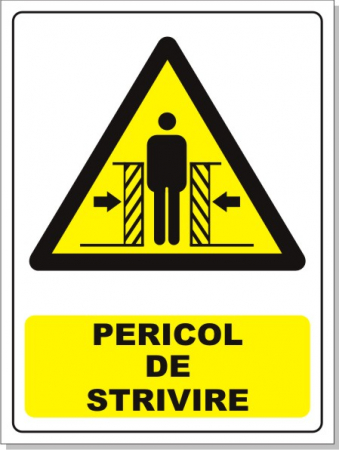 Obligatii generale - Pericol de strivire 20x15cm