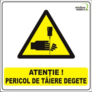 Horeca - Pericol de taiere degete 14x14cm