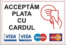 Horeca - Plata cu card 12x6 cm