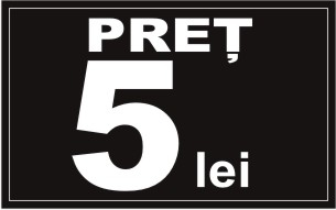 Pret 5 lei 8x5cm