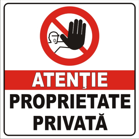 Placute PVC - Proprietate privata 30x30cm