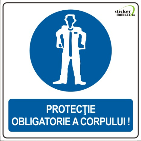 Stickere Atentionare - Protectie corp 14x14cm