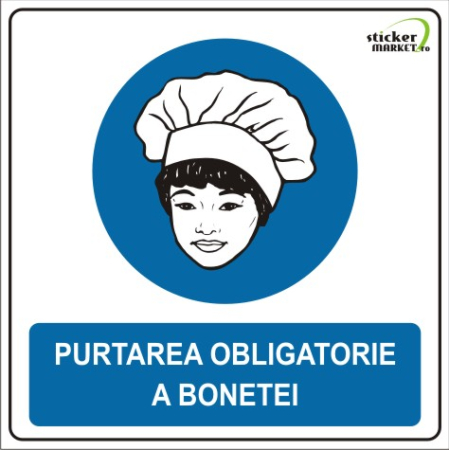 Horeca - Purtarea bonetei 14x14cm