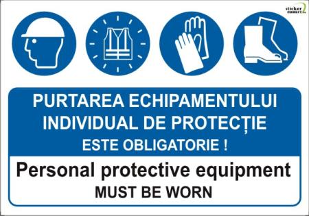 Bilingve - Purtarea echipamentului de protectie 30x20cm