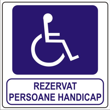 Stickere Atentionare - Rezervat persoane handicap 14x14cm