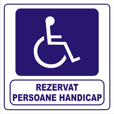 Horeca - Rezervat persoane handicap 30x30cm