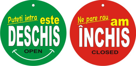 Placute PVC - Semn inchis deschis 26cm