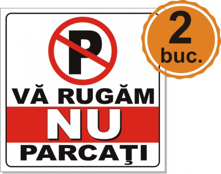 Placute PVC - Semn nu parcati S 30x30cm