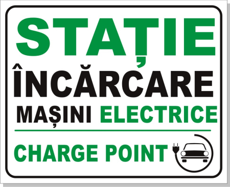 Residence - Semn Stație Încărcare Mașini Electrice 50x40cm - Alucobond Rigid 3mm